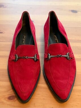 Classic Paul Green Red Suede Loafers